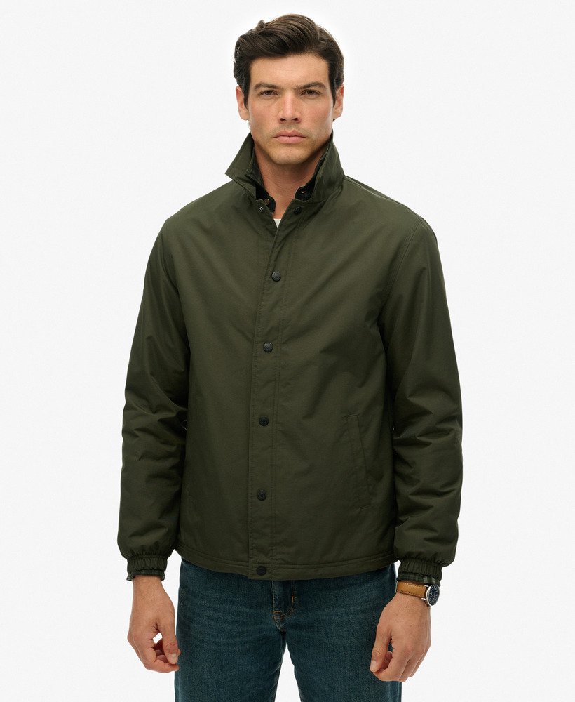 mens Nylon Coach Jacket in Surplus Goods Olive Green | Superdry US