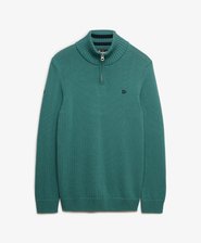 Cotton Half Zip Knit Jumper