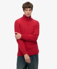 Pull en maille &agrave; demi-fermeture &eacute;clair en coton