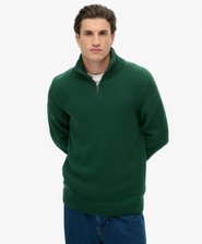 Pull en maille &agrave; demi-fermeture &eacute;clair en coton