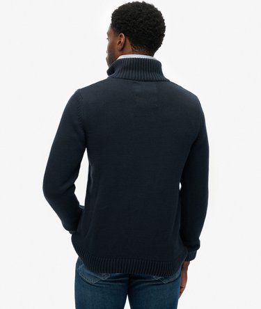 Cotton Half Zip Knit Jumper Image 5