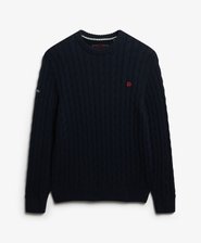 Cotton Cable Knit Crew Jumper