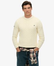 Cotton Cable Knit Crew Jumper