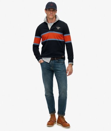 Vintage Athletic Stripe Rugby Top Image 3