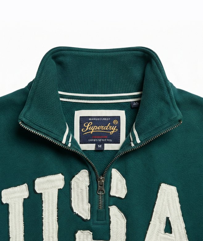 Athletic Essentials Applique Half Zip Sweatshirt