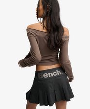 Bench Logo Pleated Stripe Mini Skirt