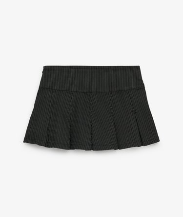 Bench Logo Pleated Stripe Mini Skirt Image 4