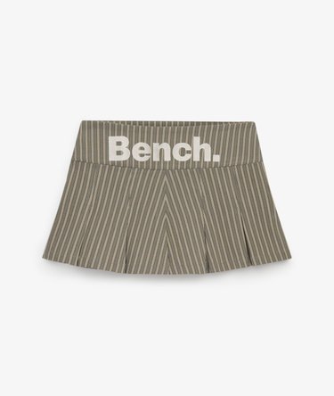 Bench Logo Pleated Stripe Mini Skirt Image 5