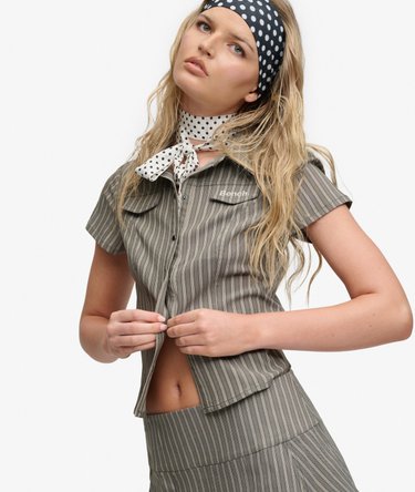 Bench Fitted Stripe Short Sleeve Shirt Image 1