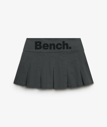 Bench Logo Pleated Twill Mini Skirt Image 7