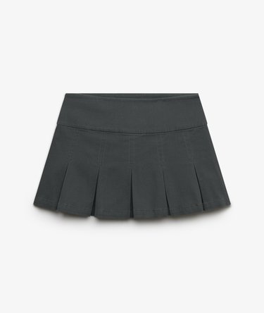 Bench Logo Pleated Twill Mini Skirt Image 6