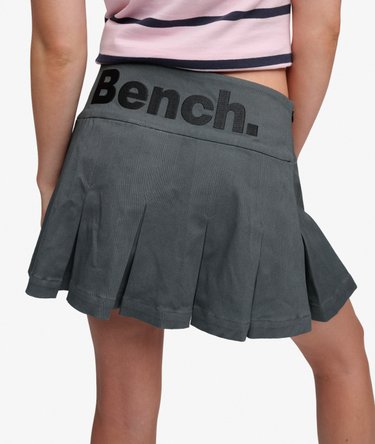Bench Logo Pleated Twill Mini Skirt Image 3