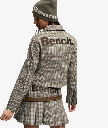 Bench Double Zip Collared Check Jacket Image 5