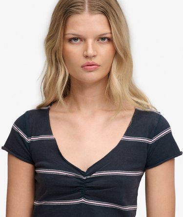 Top &agrave; motif fronc&eacute; Athletic Essentials Image 4