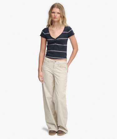 Top &agrave; motif fronc&eacute; Athletic Essentials Image 3