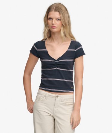 Top &agrave; motif fronc&eacute; Athletic Essentials Image 2