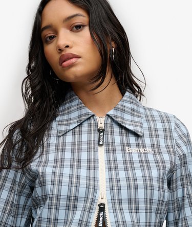 Bench Double Zip Collared Check Jacket Image 3