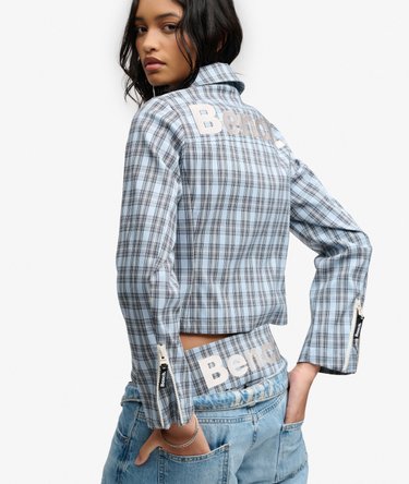 Bench Double Zip Collared Check Jacket Image 5