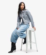 Bench Double Zip Collared Check Jacket