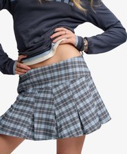 Bench Logo Pleated Check Mini Skirt