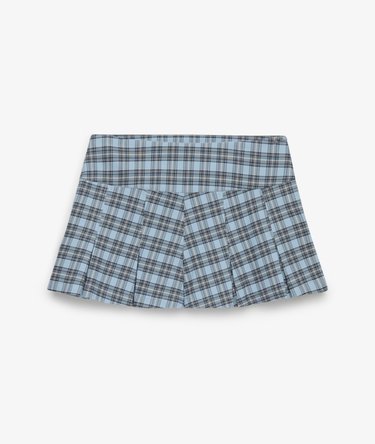 Bench Logo Pleated Check Mini Skirt Image 5