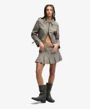 Bench Logo Pleated Check Mini Skirt