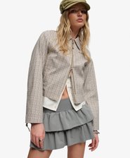 Bench Double Zip Collared Check Jacket