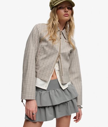 Bench Double Zip Collared Check Jacket Image 1