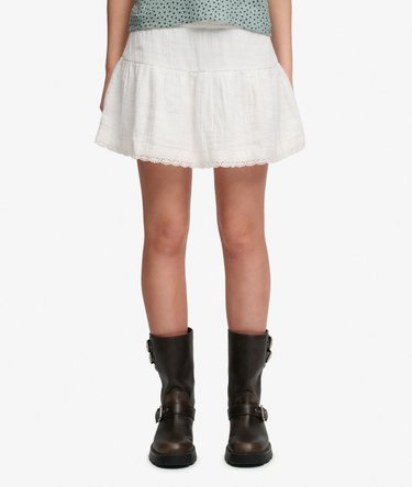 Broderie Trim Mini Skirt Image 3