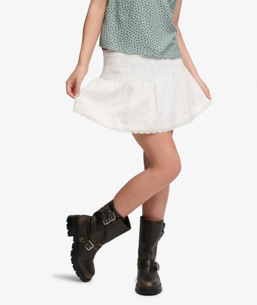Broderie Trim Mini Skirt Image 2