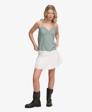 Broderie Trim Mini Skirt
