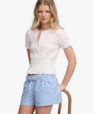 Short Sleeve Smocked Top