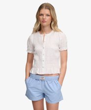 Short Sleeve Smocked Top