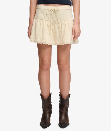 Broderie Trim Mini Skirt Image 3
