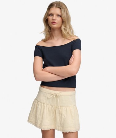 Broderie Trim Mini Skirt Image 1