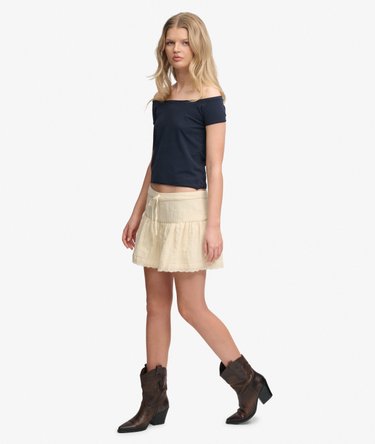 Broderie Trim Mini Skirt Image 5