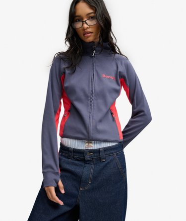 Bench High Neck Contrast Track Top Image 2