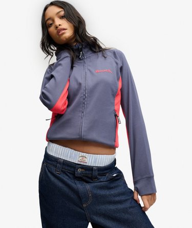 Bench High Neck Contrast Track Top Image 1