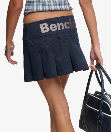 Bench Logo Pleated Peached Mini Skirt Image 4
