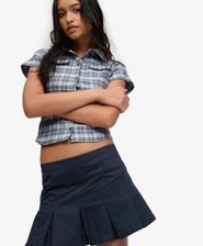 Bench Logo Pleated Peached Mini Skirt