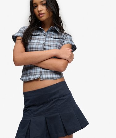 Bench Logo Pleated Peached Mini Skirt Image 2