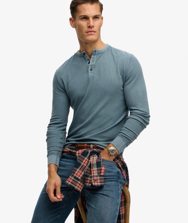 Haut Grandad Textur&eacute; L&eacute;ger Image 2