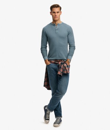 Haut Grandad Textur&eacute; L&eacute;ger Image 3