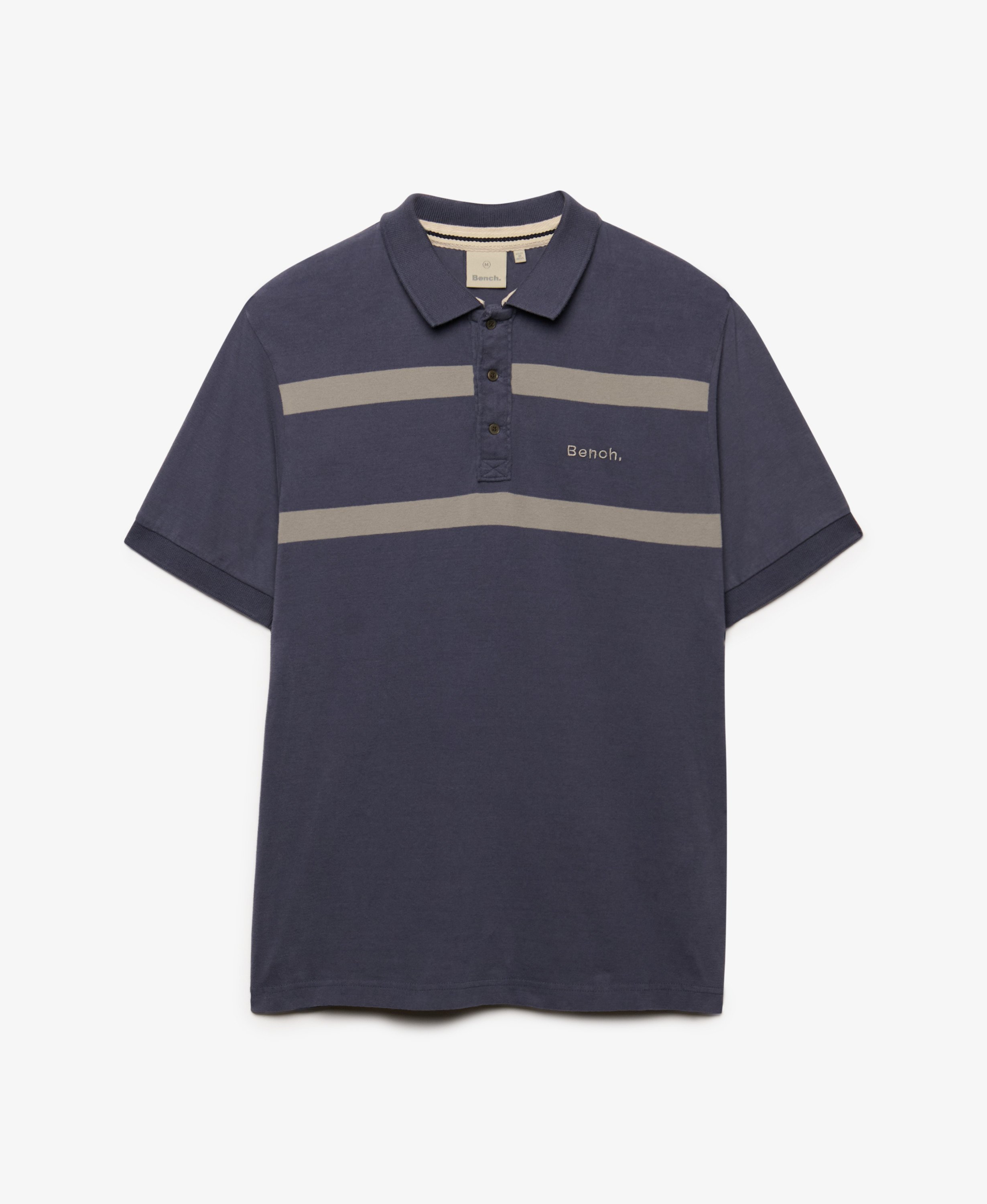 mens Bench Supersoft Logo Polo Shirt in CRT Navy/ Moonmist | Superdry UK