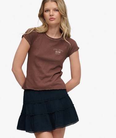 Cheesecloth Gelaagde Minirok Image 1