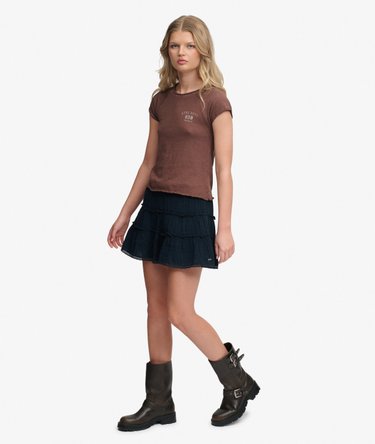 Cheesecloth Gelaagde Minirok Image 5