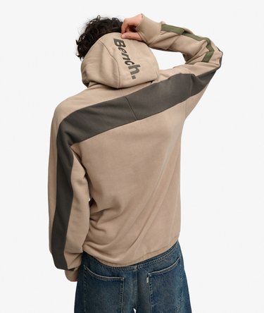 Bench Double Zip Hooded Stripe Sweatshirt Image 4