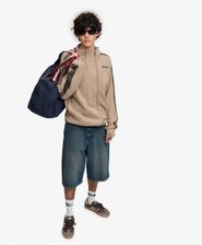 Bench Double Zip Hooded Stripe Sweatshirt