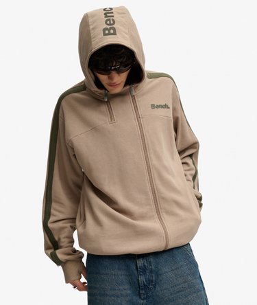 Bench Double Zip Hooded Stripe Sweatshirt Image 3