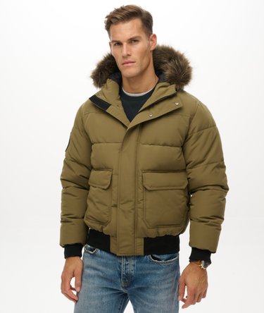 Everest Hooded Puffer Bomber Jacket Image 5